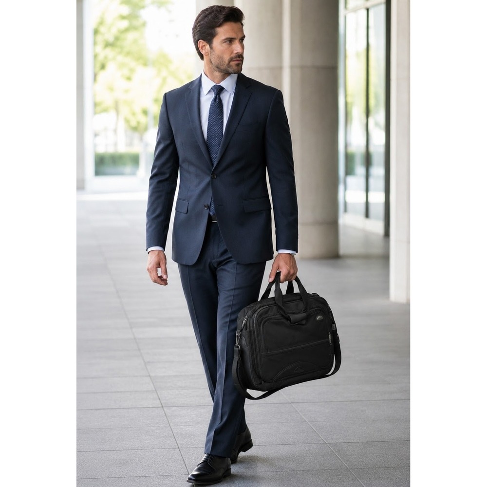 Samsonite Black Ballistic Nylon Many-Compartment Travel Tote Carry-On 18"x13"x6"